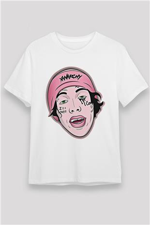 Lil Xan Baskılı Unisex Beyaz Tişört - Tshirt