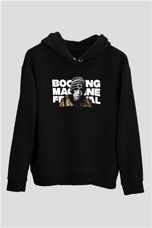 Lil Xan Baskılı Unisex Siyah Hoodie