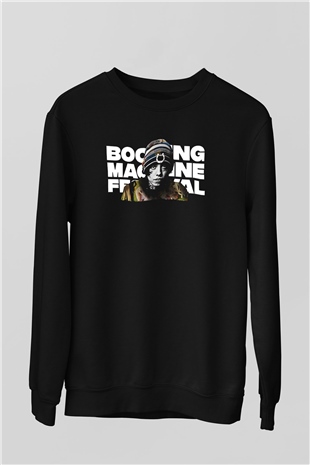 Lil Xan Baskılı Unisex Siyah Sweatshirt