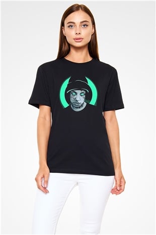 Lil Xan Baskılı Unisex Siyah Tişört - Tshirt