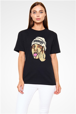 Lil Xan Baskılı Unisex Siyah Tişört - Tshirt