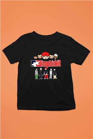 Limp Bizkit Baskılı Unisex Siyah Çocuk Tişört - Tshirt