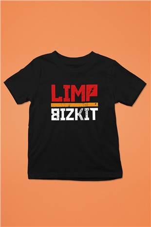 Limp Bizkit Baskılı Unisex Siyah Çocuk Tişört - Tshirt