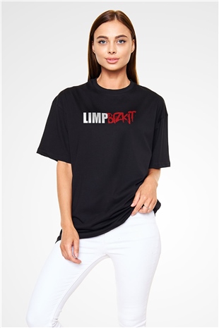 Limp Bizkit Baskılı Unisex Siyah Oversize Tişört - Tshirt