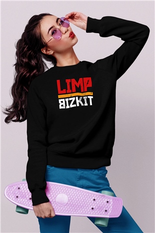 Limp Bizkit Baskılı Unisex Siyah Sweatshirt