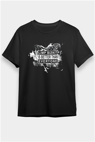 Limp Bizkit Baskılı Unisex Siyah Tişört - Tshirt