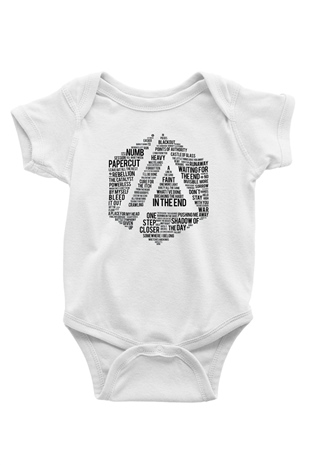 Linkin Park Baskılı Beyaz Unisex Bebek Body - Zıbın