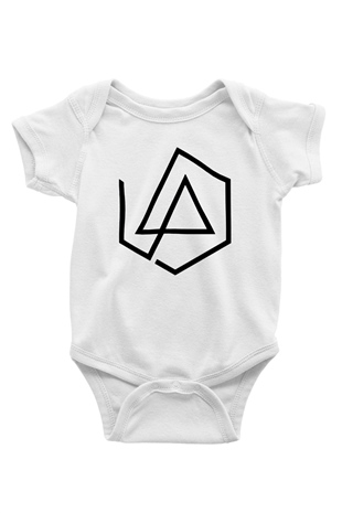 Linkin Park Baskılı Beyaz Unisex Bebek Body - Zıbın