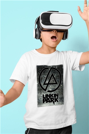 Linkin Park Baskılı Beyaz Unisex Çocuk Tişört