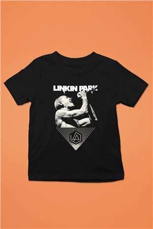 Linkin Park Baskılı Siyah Unisex Çocuk Tişört