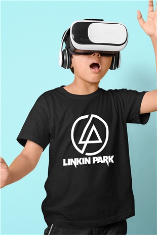 Linkin Park Baskılı Siyah Unisex Çocuk Tişört