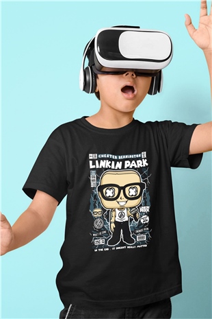 Linkin Park Baskılı Unisex Siyah Çocuk Tişört