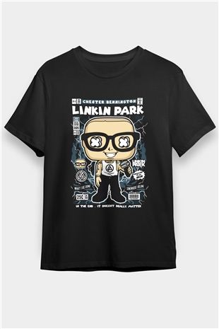 Linkin Park Baskılı Unisex Siyah Tişört