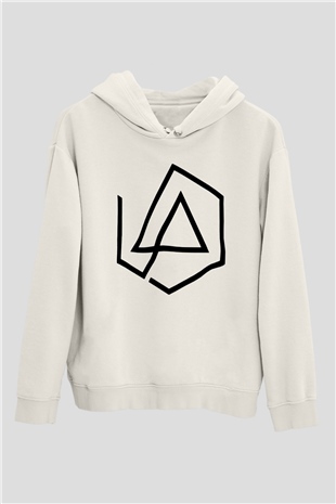 Linkin Park Beyaz Unisex Kapşonlu Sweatshirt