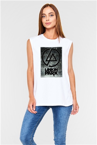 Linkin Park Beyaz Unisex Kolsuz Tişört