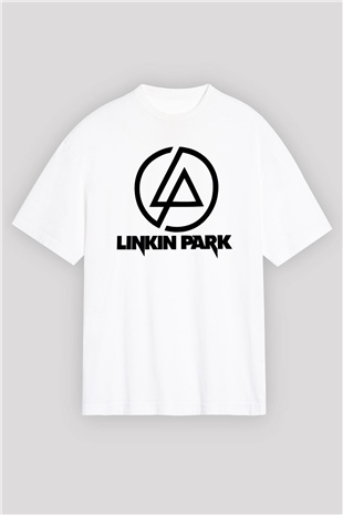 Linkin Park Beyaz Unisex Oversize Tişört T-Shirt