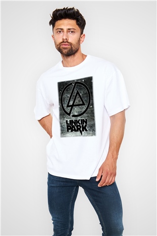Linkin Park Beyaz Unisex Oversize Tişört T-Shirt