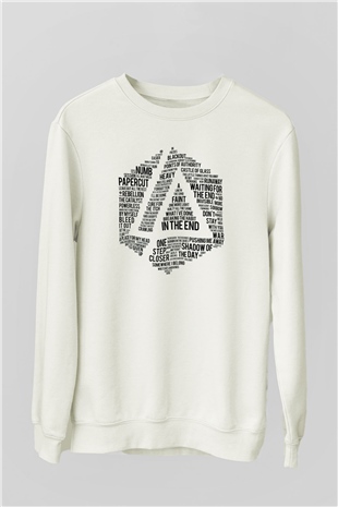 Linkin Park Beyaz Unisex Sweatshirt