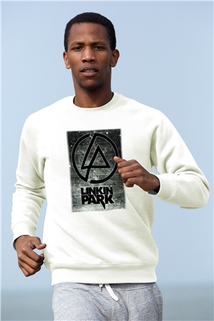 Linkin Park Beyaz Unisex Sweatshirt