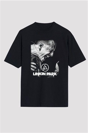Linkin Park Siyah Unisex Oversize Tişört T-Shirt