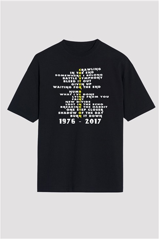 Linkin Park Siyah Oversize Tişört Oversize T-shirt - TişörtFabrikası