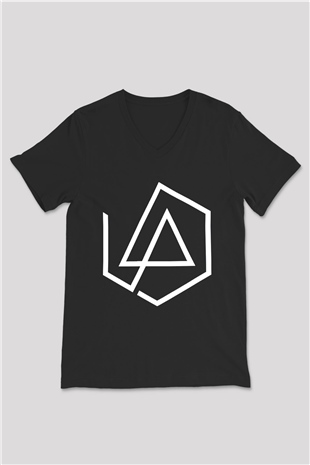 Linkin Park Siyah Unisex V Yaka Tişört T-Shirt