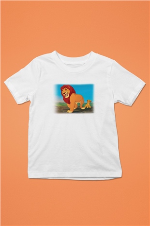 Lion King Baskılı Beyaz Unisex Çocuk Tişört