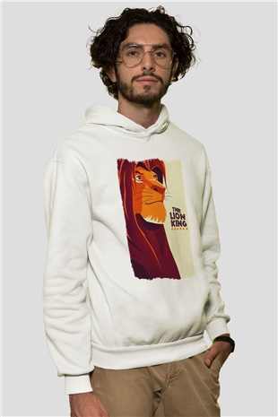 Lion King Beyaz Unisex Hoodie