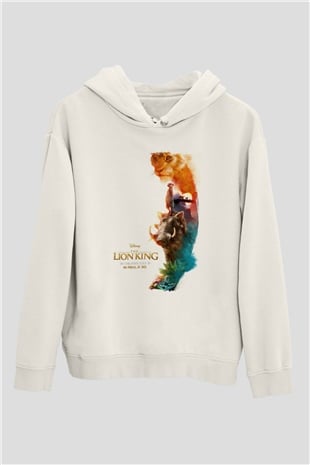 Lion King Beyaz Unisex Hoodie