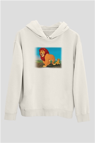 Lion King Beyaz Unisex Hoodie