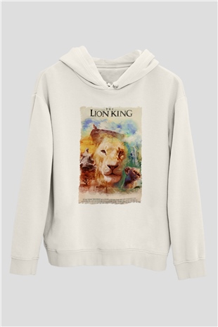 Lion King Beyaz Unisex Hoodie