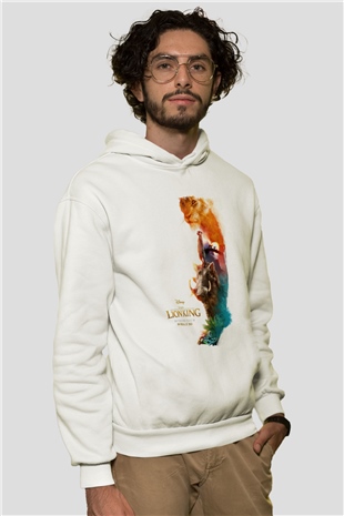 Lion King Beyaz Unisex Hoodie