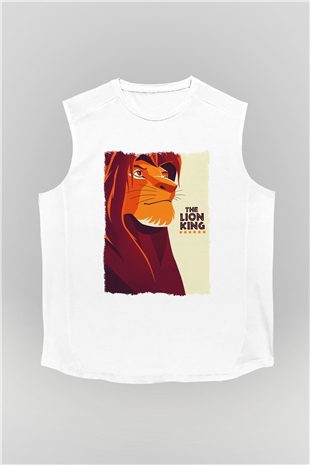 Lion King Beyaz Unisex Kolsuz Tişört