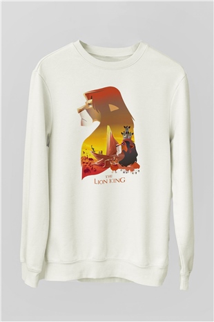Lion King Beyaz Unisex Sweatshirt