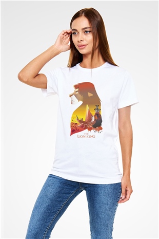 Lion King Beyaz Unisex Tişört T-Shirt