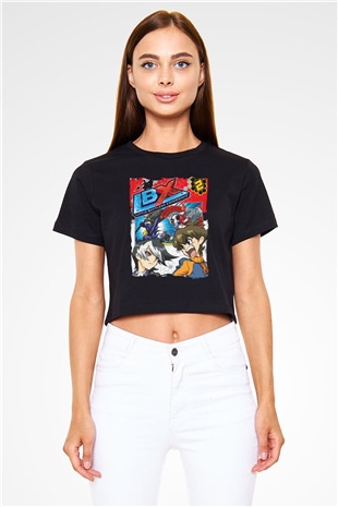 Little Battlers Experience Siyah  Crop Top Tişört