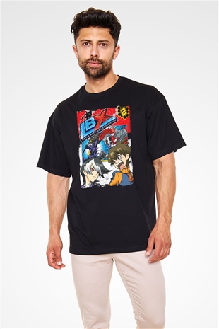 Little Battlers Experience Siyah Oversize Tişört Oversize T-shirt