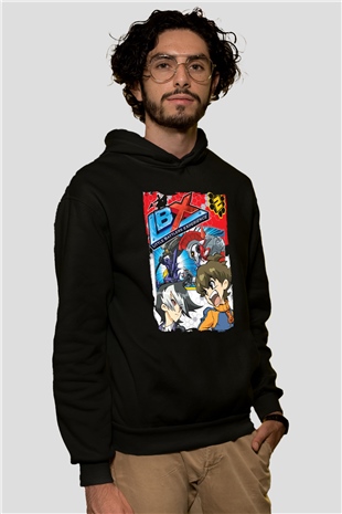 Little Battlers Experience Siyah Unisex Hoodie