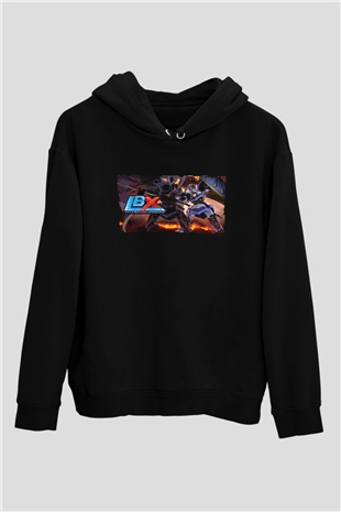 Little Battlers Experience Siyah Unisex Hoodie