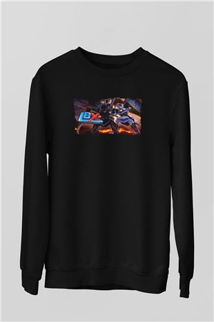 Little Battlers Experience Siyah Unisex Sweatshirt