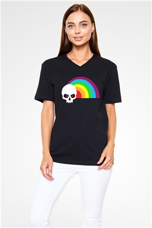 LJN Siyah Unisex  V Yaka Tişört
