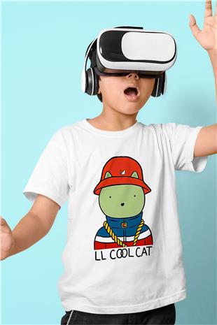 LL Cool J Baskılı Beyaz Unisex Beyaz Çocuk Tişört - Tshirt