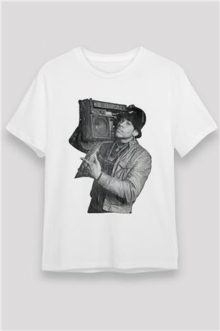 LL Cool J Baskılı Unisex Beyaz Tişört - Tshirt