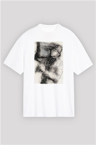 LL Cool J Beyaz Oversize Tişört Oversize T-shirt - TişörtFabrikası
