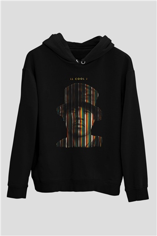 LL Cool J Siyah Unisex Kapüşonlu Sweatshirt