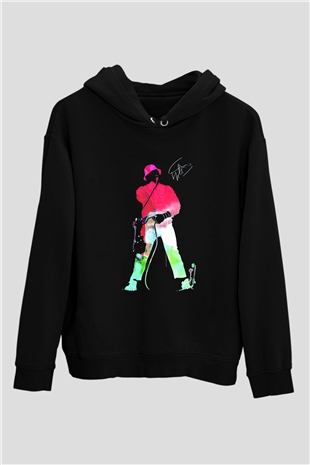 LL Cool J Siyah Unisex Kapüşonlu Sweatshirt