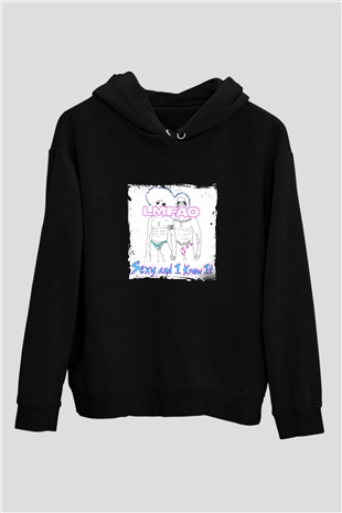 LMFAO Baskılı Unisex Siyah Hoodie