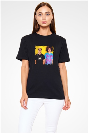 LMFAO Baskılı Unisex Siyah Tişört