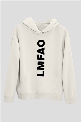 LMFAO Beyaz Unisex Kapüşonlu Sweatshirt