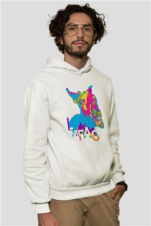 LMFAO Beyaz Unisex Kapüşonlu Sweatshirt